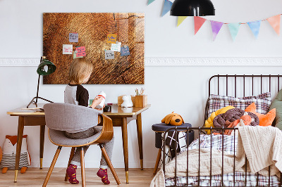 Decoratief glazen wandbord beschrijfbaar en magnetisch Memobord in rustieke stijl