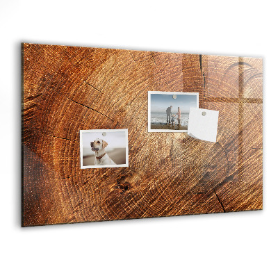 Decoratief glazen wandbord beschrijfbaar en magnetisch Memobord in rustieke stijl