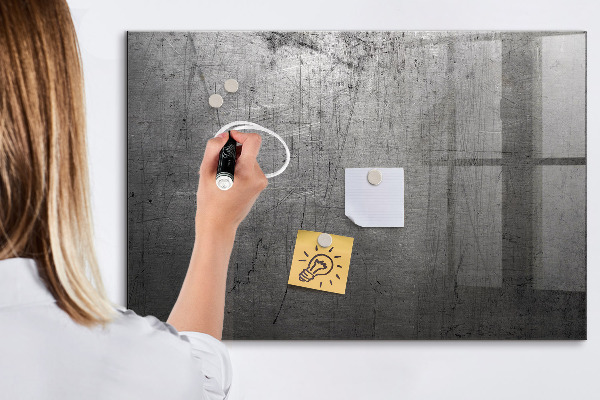 Memobord van glas met print inclusief neodymium magneten Bord voor foto's en notities
