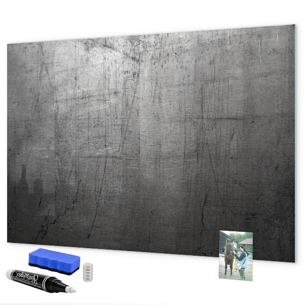 Memobord van glas met print inclusief neodymium magneten Bord voor foto's en notities