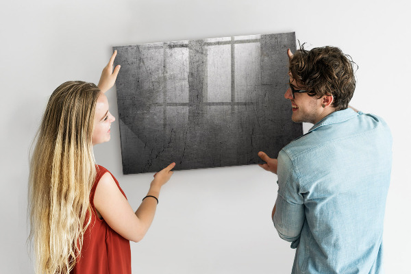 Memobord van glas met print inclusief neodymium magneten Bord voor foto's en notities