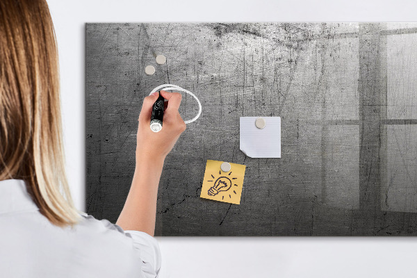 Memobord van glas met print inclusief neodymium magneten Bord voor foto's en notities