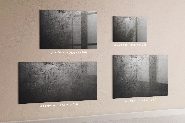Memobord van glas met print inclusief neodymium magneten Bord voor foto's en notities