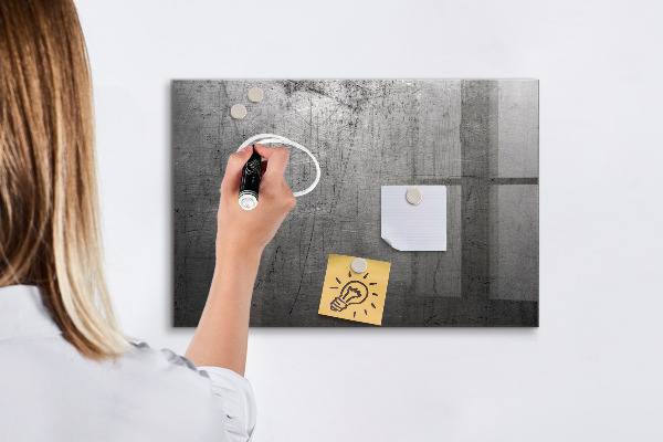 Memobord van glas met print inclusief neodymium magneten Bord voor foto's en notities