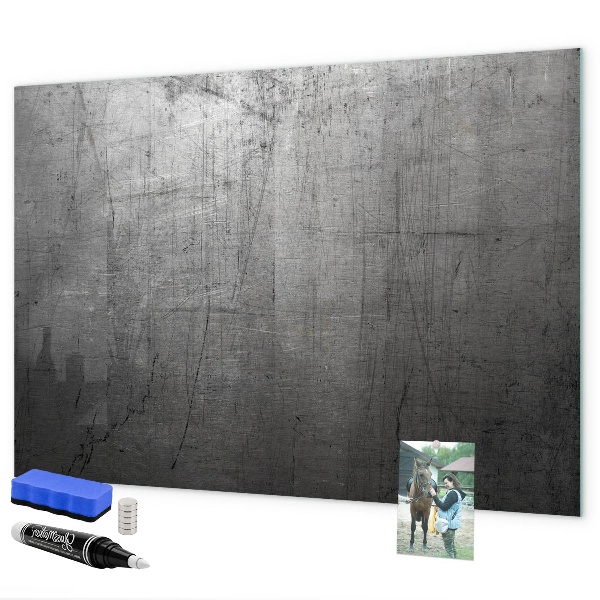 Memobord van glas met print inclusief neodymium magneten Bord voor foto's en notities