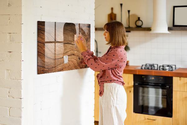 Decoratief glazen wandbord beschrijfbaar en magnetisch Modern magnetisch fotobord
