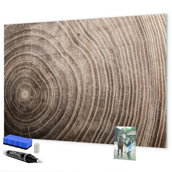 Decoratief glazen wandbord beschrijfbaar en magnetisch Memobord met magneten en foto's