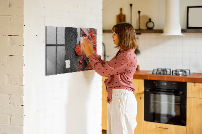 Memobord van glas met print inclusief neodymium magneten Gezellige herinneringen aan de keuken en de natuur