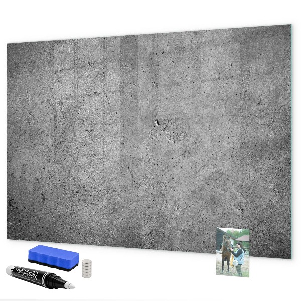 Decoratief glazen wandbord beschrijfbaar en magnetisch Memobord met magneten en foto's