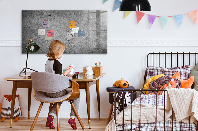 Decoratief glazen wandbord beschrijfbaar en magnetisch Memobord met magneten en foto's