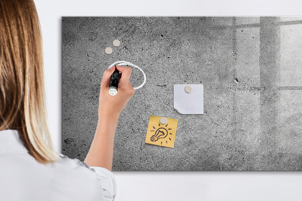 Decoratief glazen wandbord beschrijfbaar en magnetisch Memobord met magneten en foto's