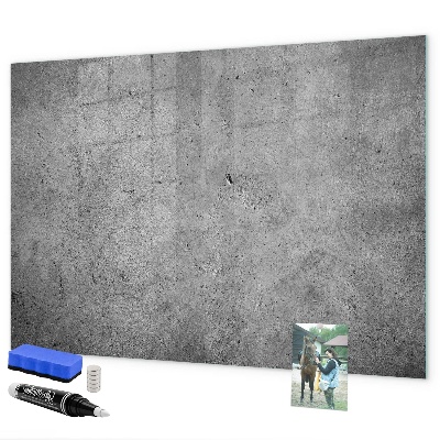 Decoratief glazen wandbord beschrijfbaar en magnetisch Memobord met magneten en foto's
