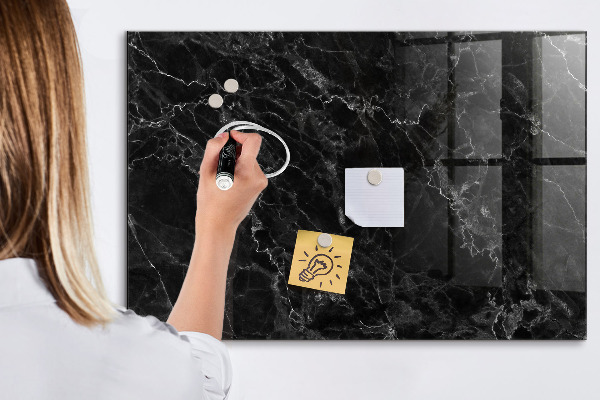 Memobord van glas met print inclusief neodymium magneten Modern prikbord voor notities en foto's