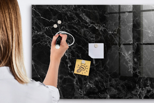Memobord van glas met print inclusief neodymium magneten Modern prikbord voor notities en foto's