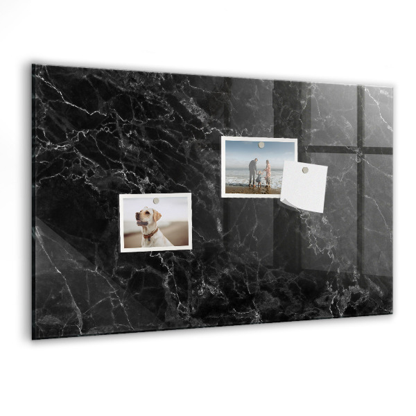 Memobord van glas met print inclusief neodymium magneten Modern prikbord voor notities en foto's