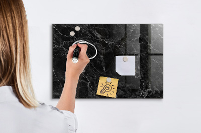 Memobord van glas met print inclusief neodymium magneten Modern prikbord voor notities en foto's