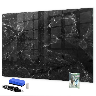 Decoratief glazen wandbord beschrijfbaar en magnetisch Een stijlvol bord voor notities en foto's