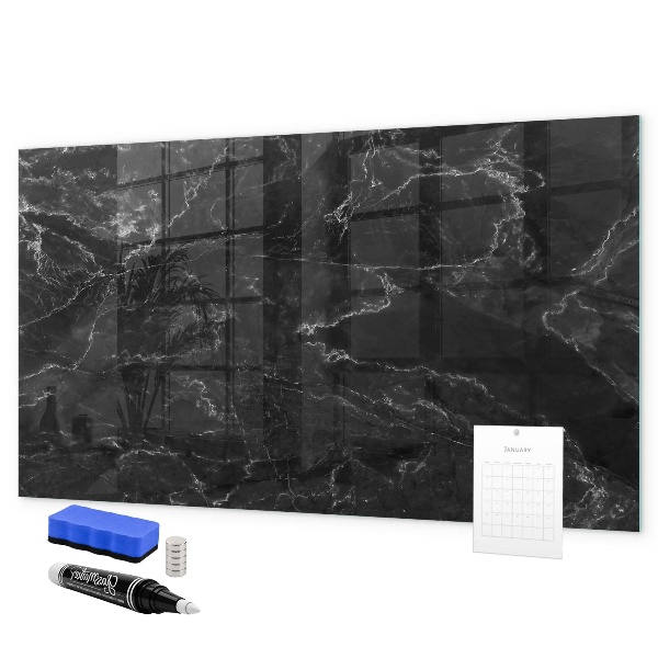 Decoratief glazen wandbord beschrijfbaar en magnetisch Een stijlvol bord voor notities en foto's