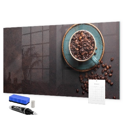Memobord van glas met print inclusief neodymium magneten Magnetisch bord voor foto's en notities