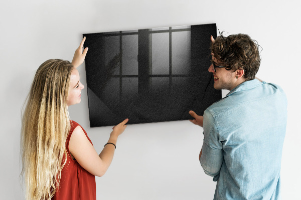 Decoratief glazen wandbord beschrijfbaar en magnetisch Notitie- en fotobord