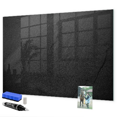 Decoratief glazen wandbord beschrijfbaar en magnetisch Notitie- en fotobord