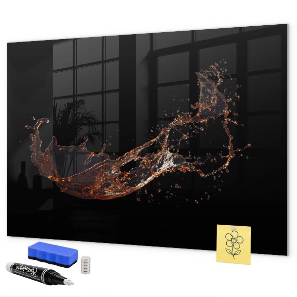 Decoratief glazen wandbord beschrijfbaar en magnetisch Creatief fotopresentatiebord