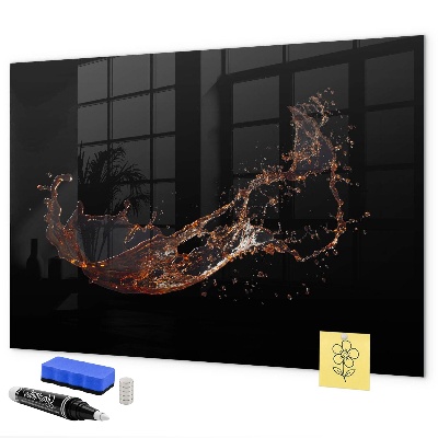 Decoratief glazen wandbord beschrijfbaar en magnetisch Creatief fotopresentatiebord