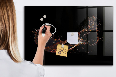 Decoratief glazen wandbord beschrijfbaar en magnetisch Creatief fotopresentatiebord