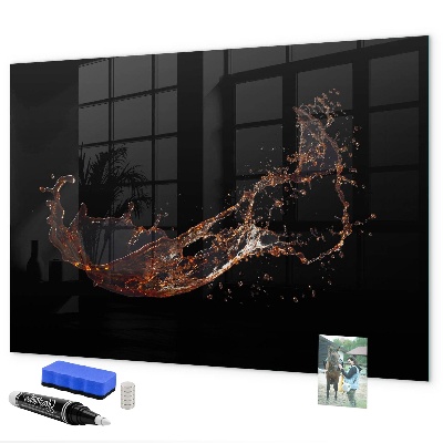 Decoratief glazen wandbord beschrijfbaar en magnetisch Creatief fotopresentatiebord