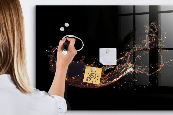 Decoratief glazen wandbord beschrijfbaar en magnetisch Creatief fotopresentatiebord