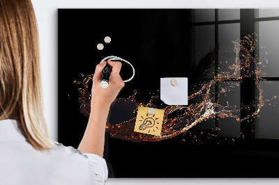 Decoratief glazen wandbord beschrijfbaar en magnetisch Creatief fotopresentatiebord