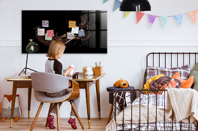 Decoratief glazen wandbord beschrijfbaar en magnetisch Creatief fotopresentatiebord