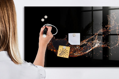 Decoratief glazen wandbord beschrijfbaar en magnetisch Creatief fotopresentatiebord