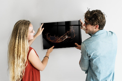 Decoratief glazen wandbord beschrijfbaar en magnetisch Creatief fotopresentatiebord