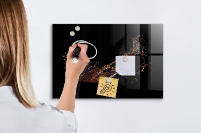 Decoratief glazen wandbord beschrijfbaar en magnetisch Creatief fotopresentatiebord