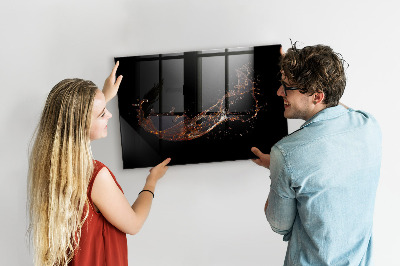 Decoratief glazen wandbord beschrijfbaar en magnetisch Creatief fotopresentatiebord