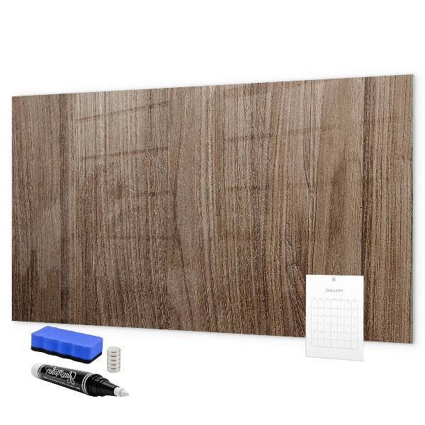 Decoratief glazen wandbord beschrijfbaar en magnetisch Notitie- en fotobord