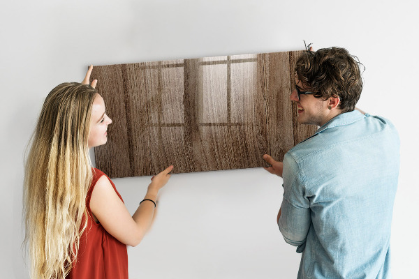 Decoratief glazen wandbord beschrijfbaar en magnetisch Notitie- en fotobord