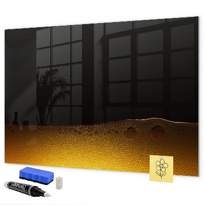 Memobord van glas met print inclusief neodymium magneten Magnetisch bord voor notities en foto's