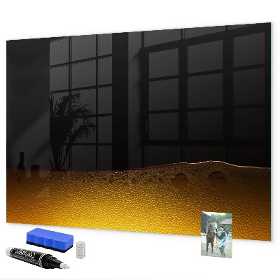 Memobord van glas met print inclusief neodymium magneten Magnetisch bord voor notities en foto's
