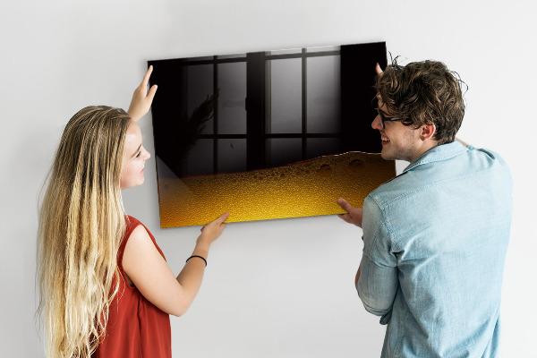 Memobord van glas met print inclusief neodymium magneten Magnetisch bord voor notities en foto's