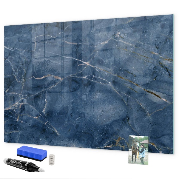 Memobord van glas met print inclusief neodymium magneten Magnetisch bord voor notities en foto's