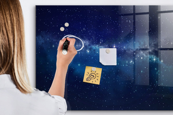 Decoratief glazen wandbord beschrijfbaar en magnetisch Magnetisch bord voor foto's en notities