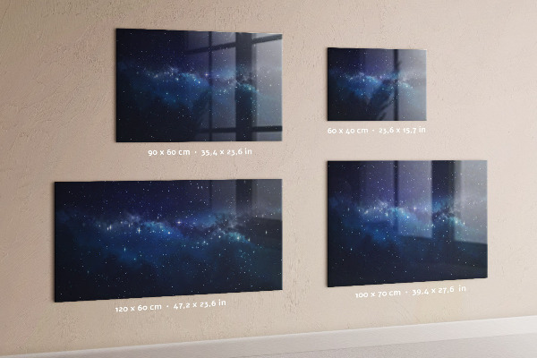 Decoratief glazen wandbord beschrijfbaar en magnetisch Magnetisch bord voor foto's en notities