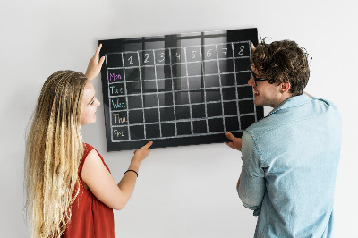 Memobord van glas met print inclusief neodymium magneten Planning- en notitiebord