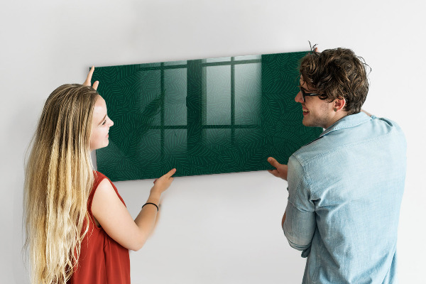 Decoratief glazen wandbord beschrijfbaar en magnetisch Notitie- en fotobord