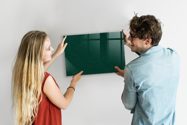 Decoratief glazen wandbord beschrijfbaar en magnetisch Notitie- en fotobord