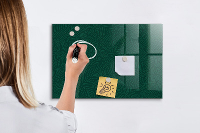 Decoratief glazen wandbord beschrijfbaar en magnetisch Notitie- en fotobord