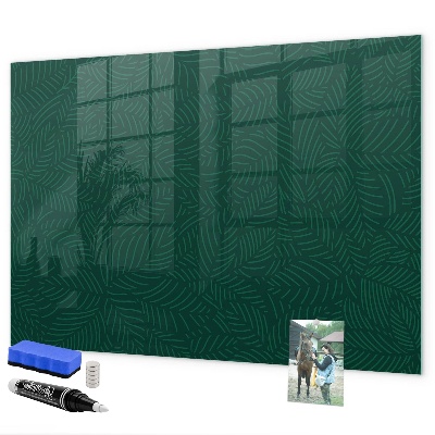 Decoratief glazen wandbord beschrijfbaar en magnetisch Notitie- en fotobord