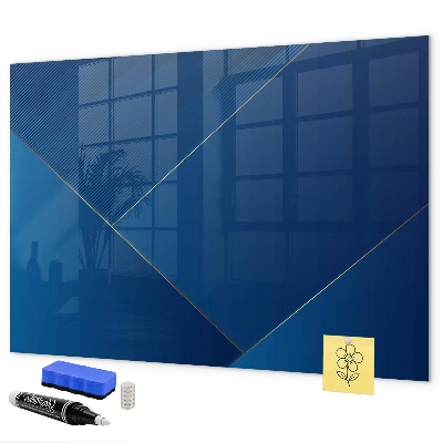 Memobord van glas met print inclusief neodymium magneten Modern prikbord voor notities en foto's